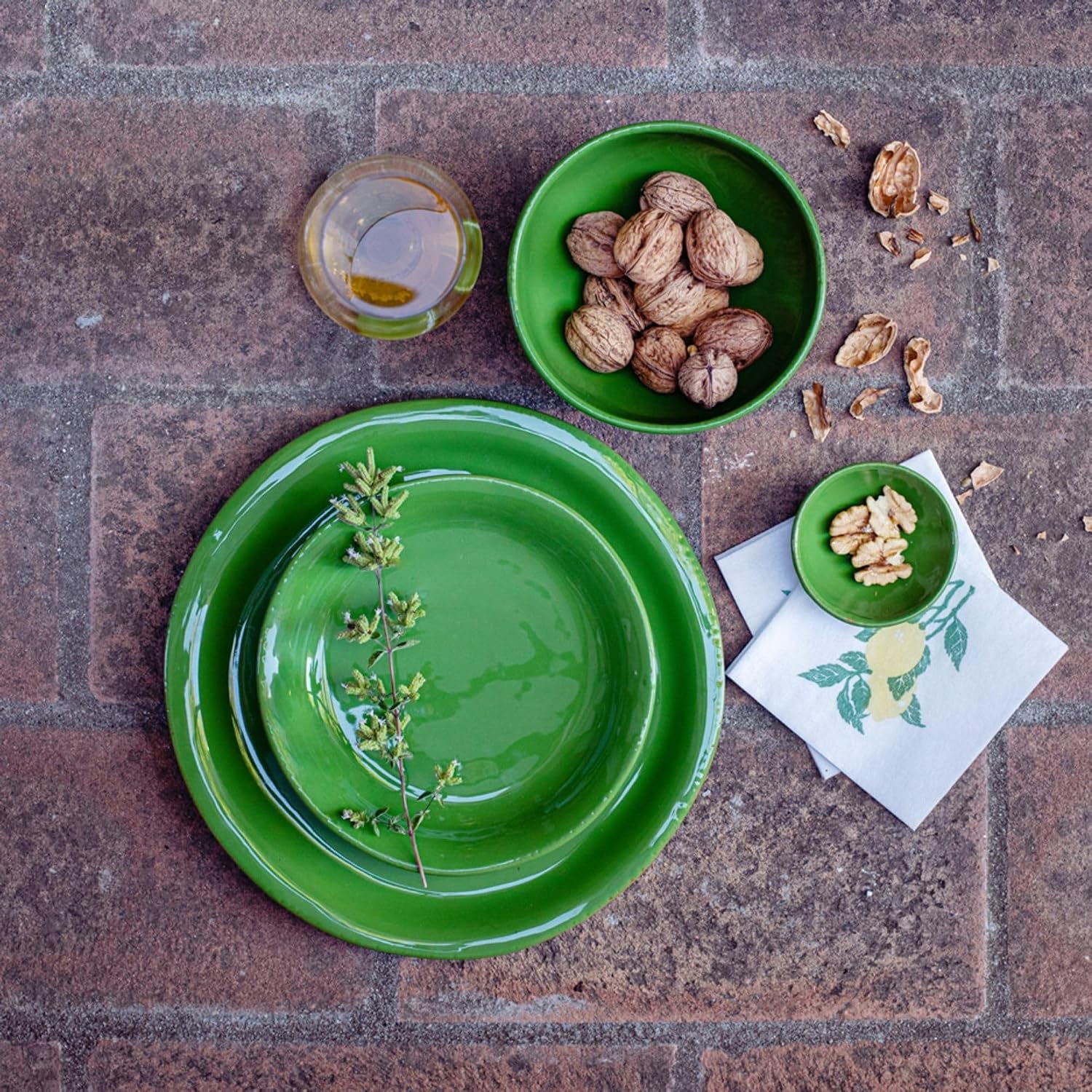 VIETRI Cucina Fresca Sage Soup Cereal Bowl Durable Earthenware Dining Oatmeal Noodle Serving Dish 6 Inch Sage