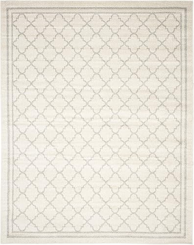 Vista 71 de Safavieh Amherst Collection AMT422B - Alfombra para interiores y exteriores, color gris claro y beige