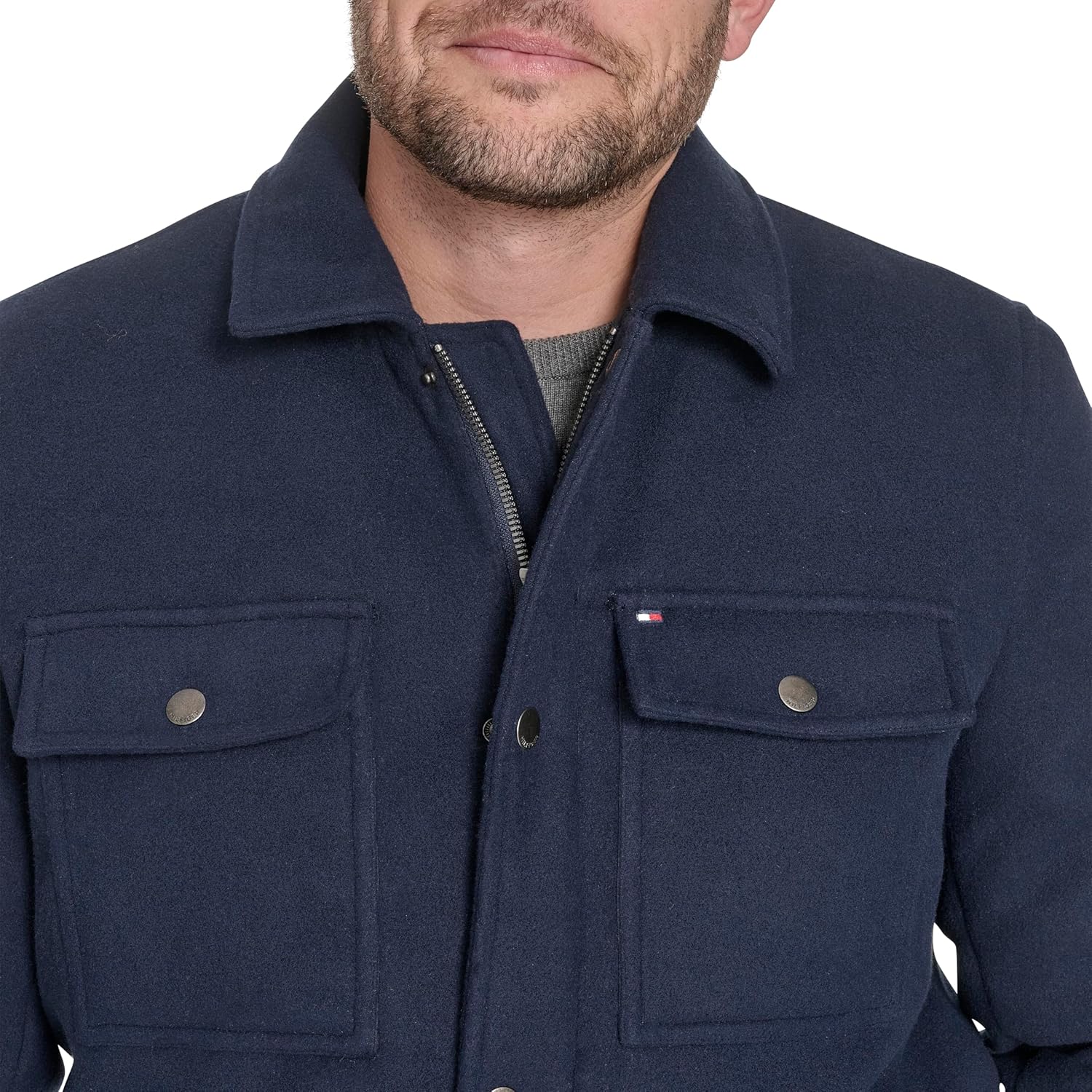 Tommy Hilfiger Men's Wool Blend Four-pocket Field Jacket - Image 5