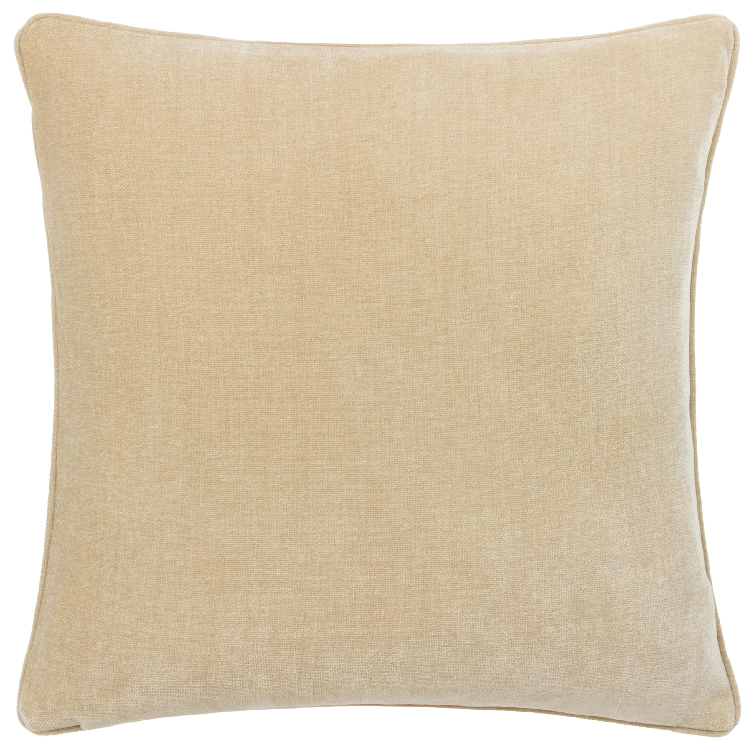 Yard Heavy Chenille Filled Cushion - Cream - 50x50cm - Velvet Polyester