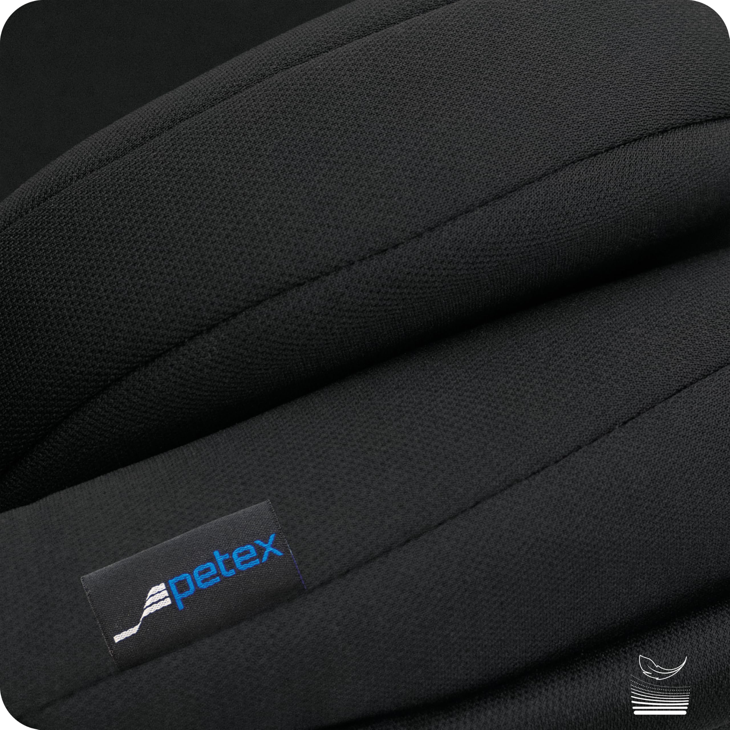 PETEX Fotelik samochodowy dla niemowląt – Bambini i-Size norma ECE R129 dla dzieci o wzroście ok. 40-87 cm, funkcja huśtawki, fotelik samochodowy w kolorze czarnym, 1 sztuka