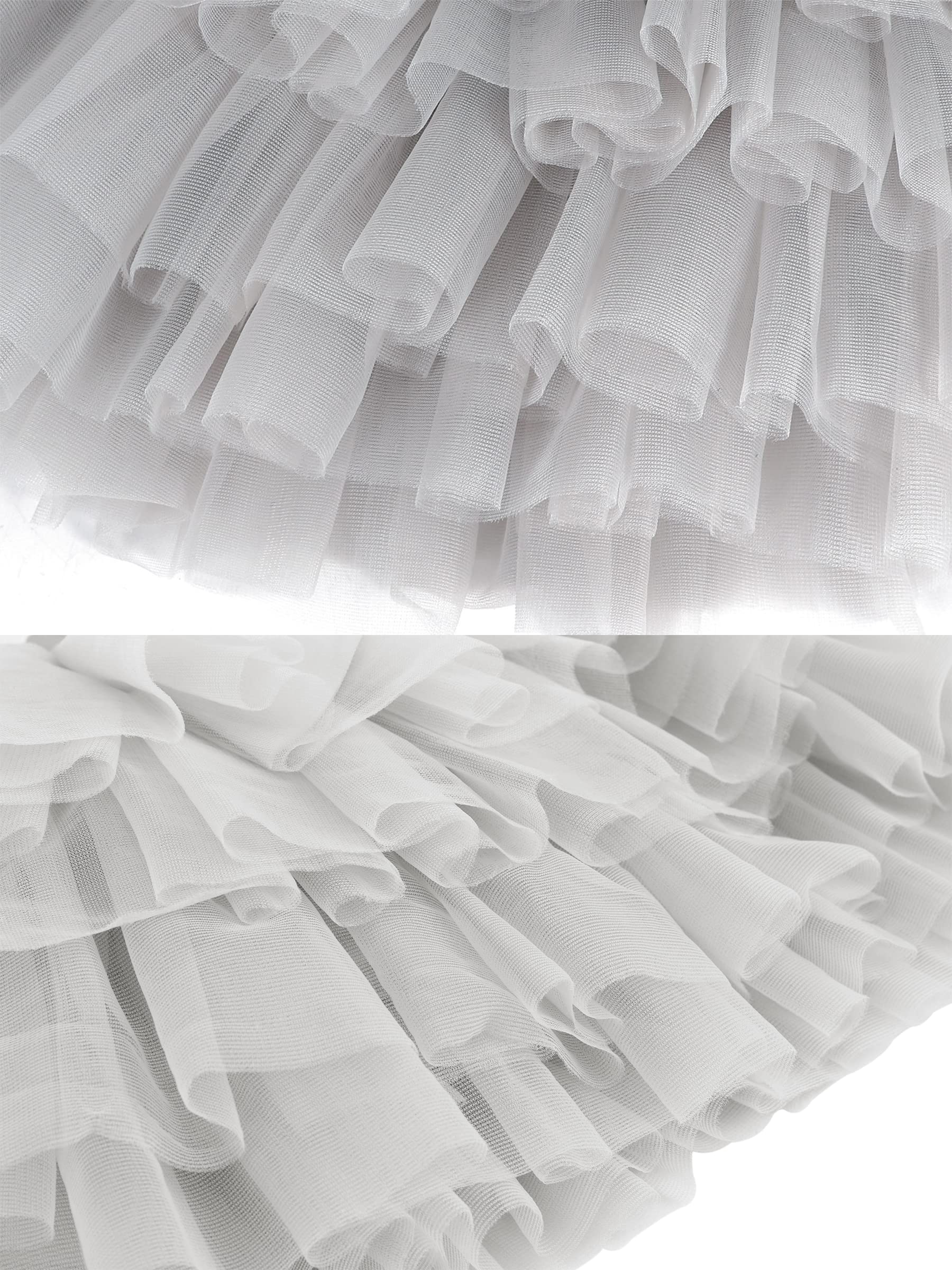 Bébé Tout-Petit Enfant Fille Tutu Princesse Mini Jupe Super Doux Tulle Taille Élastique Ballet Avec Protège-Couche + Bandeau