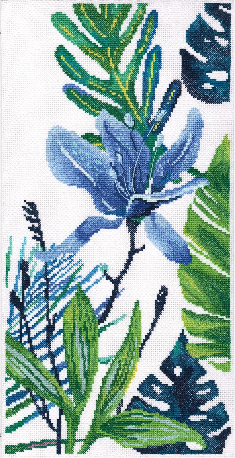 RTO Blue Flower Two Counted Cross-Stitch Kit