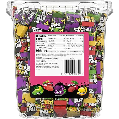 Miniatura 4 de Now and Later Mezcla original, caramelo masticable de frutas mixtas, tarro de 89.95 onzas, 150 unidades