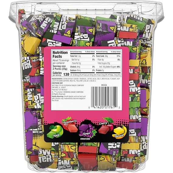 Now & Later Original Mix, Individually Wrapped Mixed Fruit Chew Candy (150 Pieces)