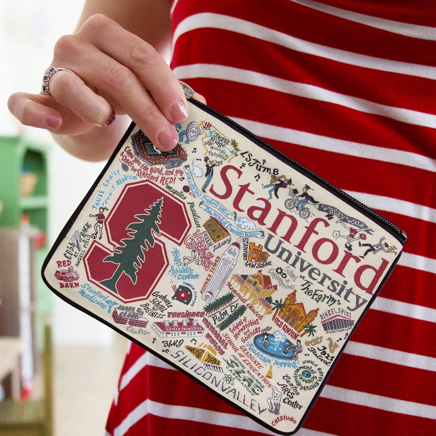catstudio Stanford University Collegiate Zipper Pouch Purse | Holds Your Phone, Coins, Makeup, Dog Treats, & Tech Tools