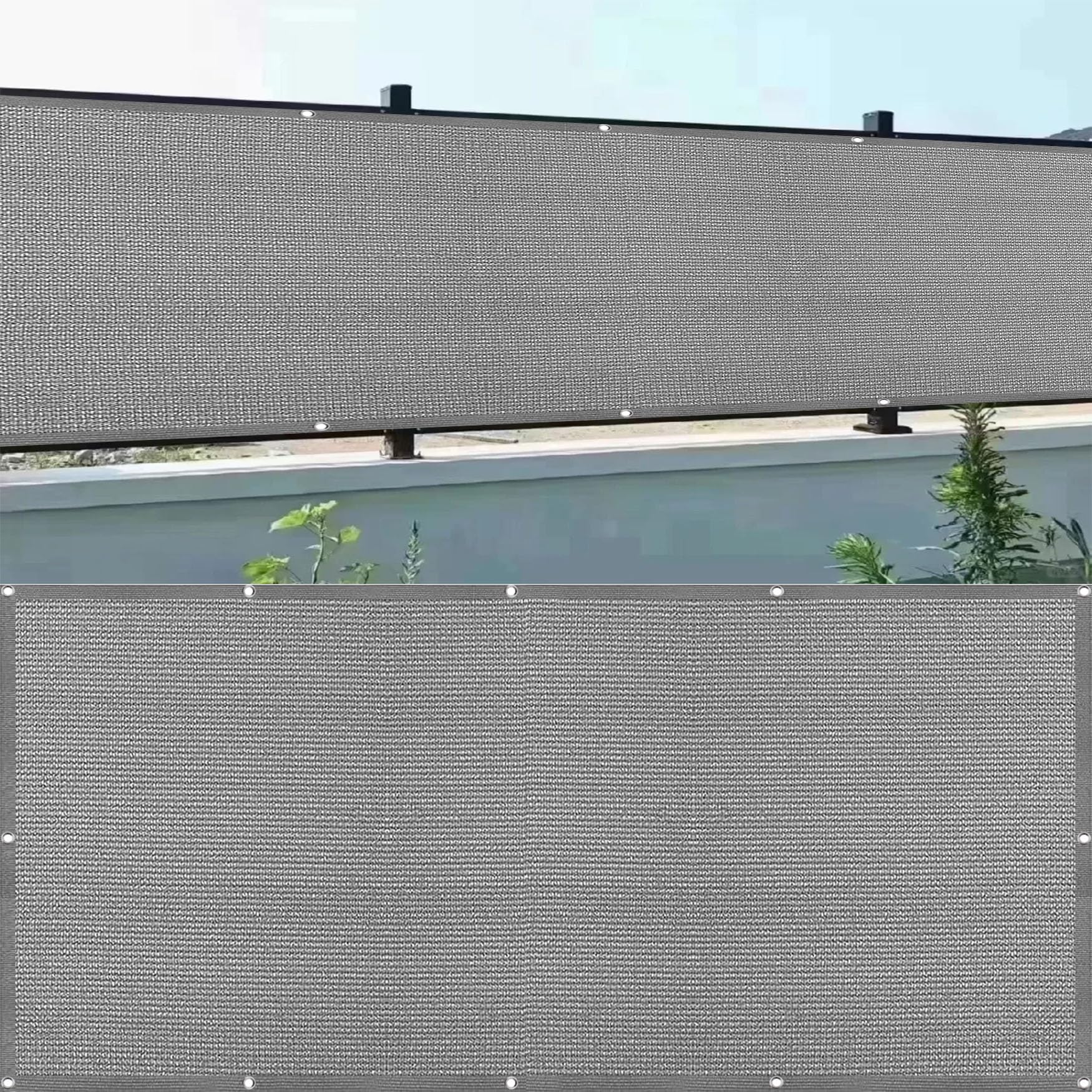 Protection UV opaque haut de gamme en toile grise résistante pour aménagement extérieur