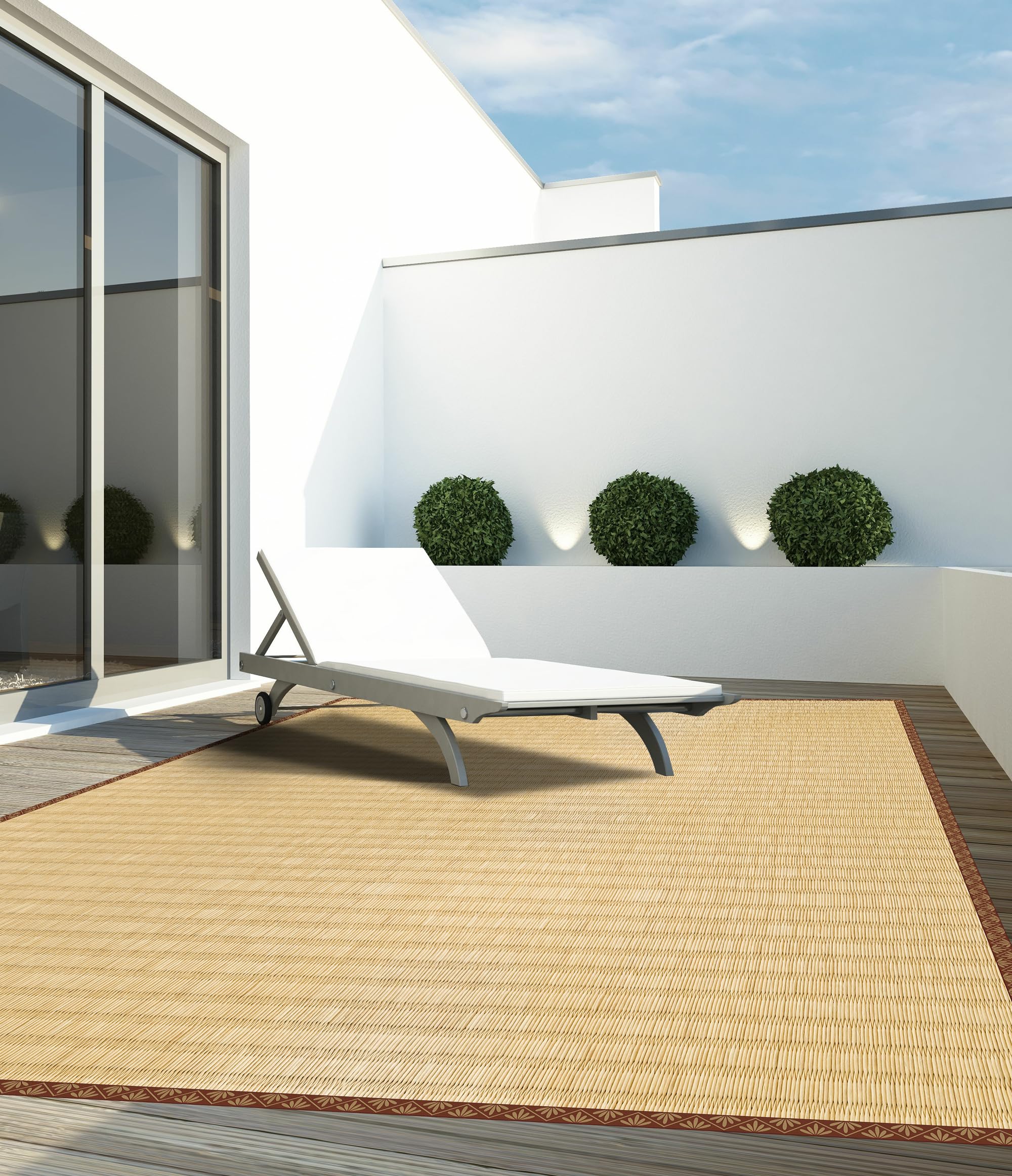 VINILIKO Design | Alfombra Vinílica Lisa Impresa - Tatami 66x250 cm - Interior y Exterior, Antideslizante, Impermeable, Lavable - Varios Tamaños - Alfombra Vinilo Salón, Terraza