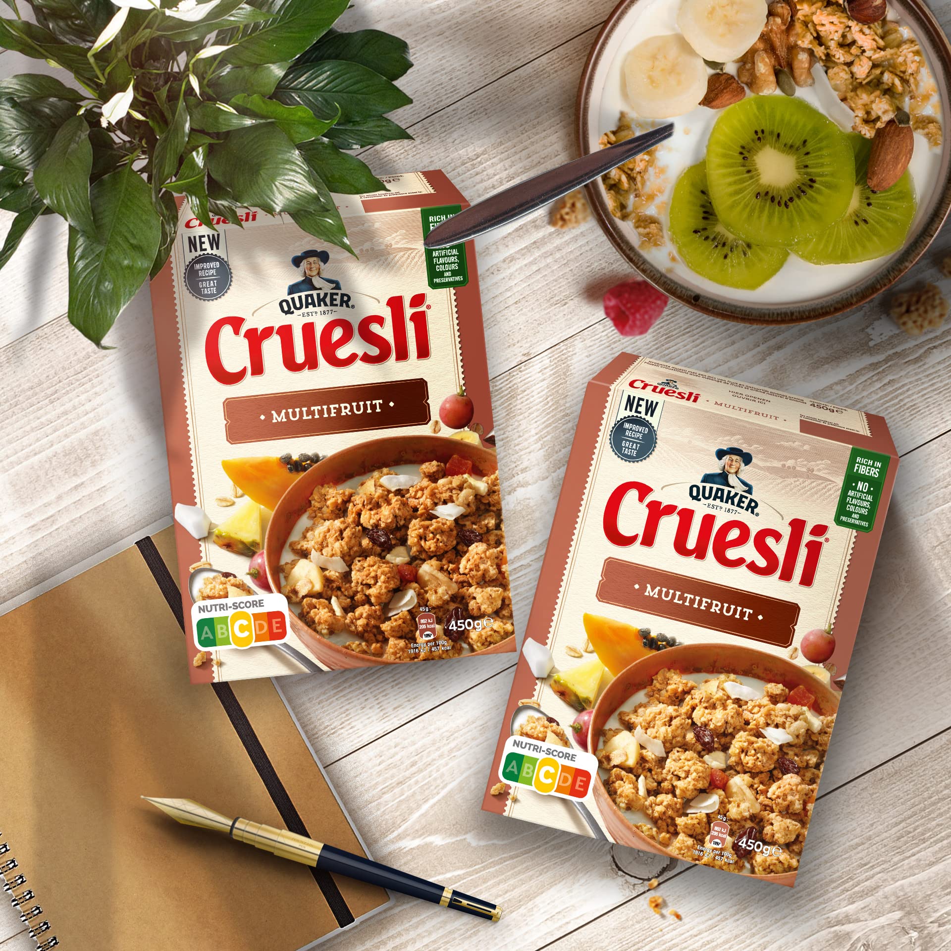 Quaker Cruesli Multifruit - Caja de 6 x 450 g