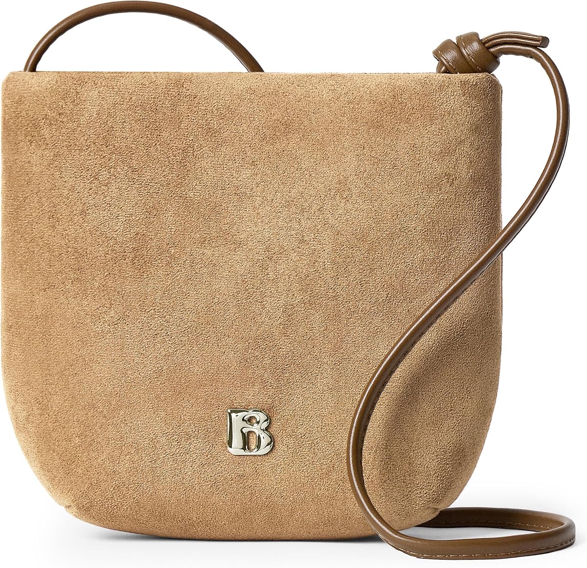 BOSTANTEN Small Crossbody Bags for Women Faux Suede Cell Phone Purse with Adjustable Knotted Strap for Daily