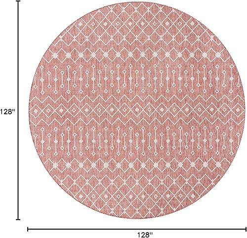 Vista 485 de Unique Loom Alfombra Colección enrejado Marroquí Celosía Transicional Interior y Exterior, Polipropileno Gris carbón/natural