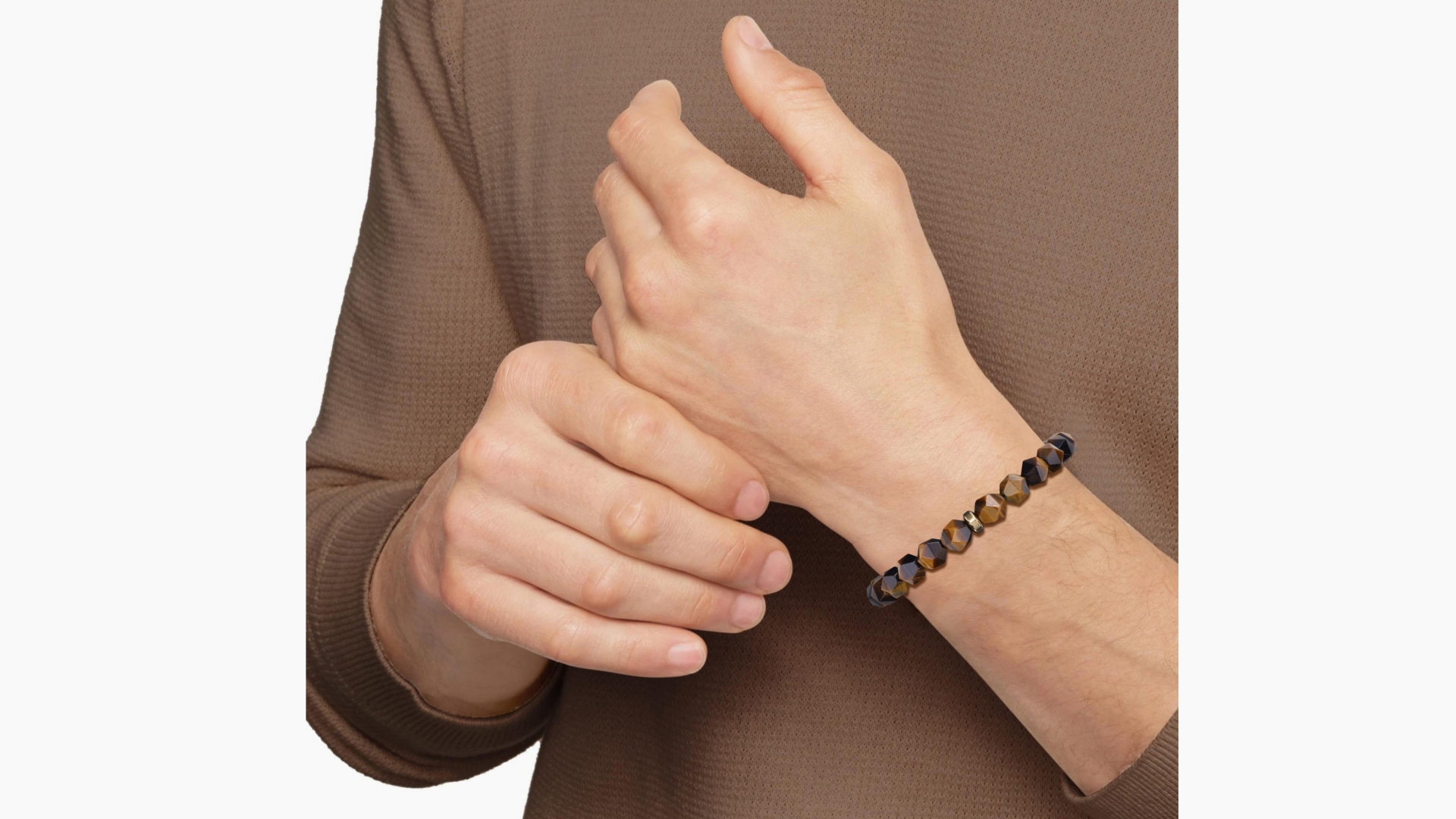 Pulsera de piedras naturales facetadas para hombre COAI miniatura 7
