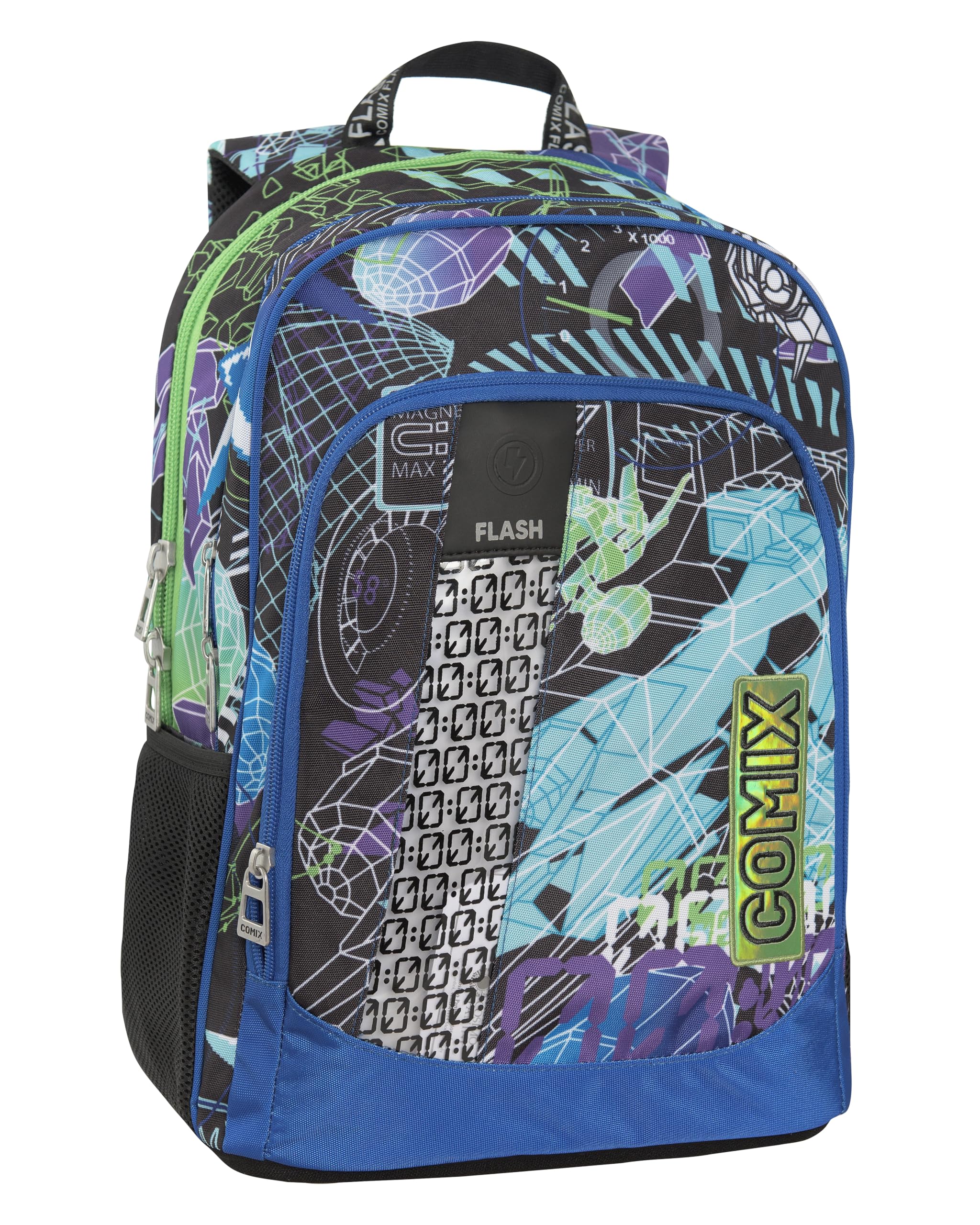COMIX Panini Zaino Scuola Con Trolley Staccabile Flash - Comicamo, Multicolore