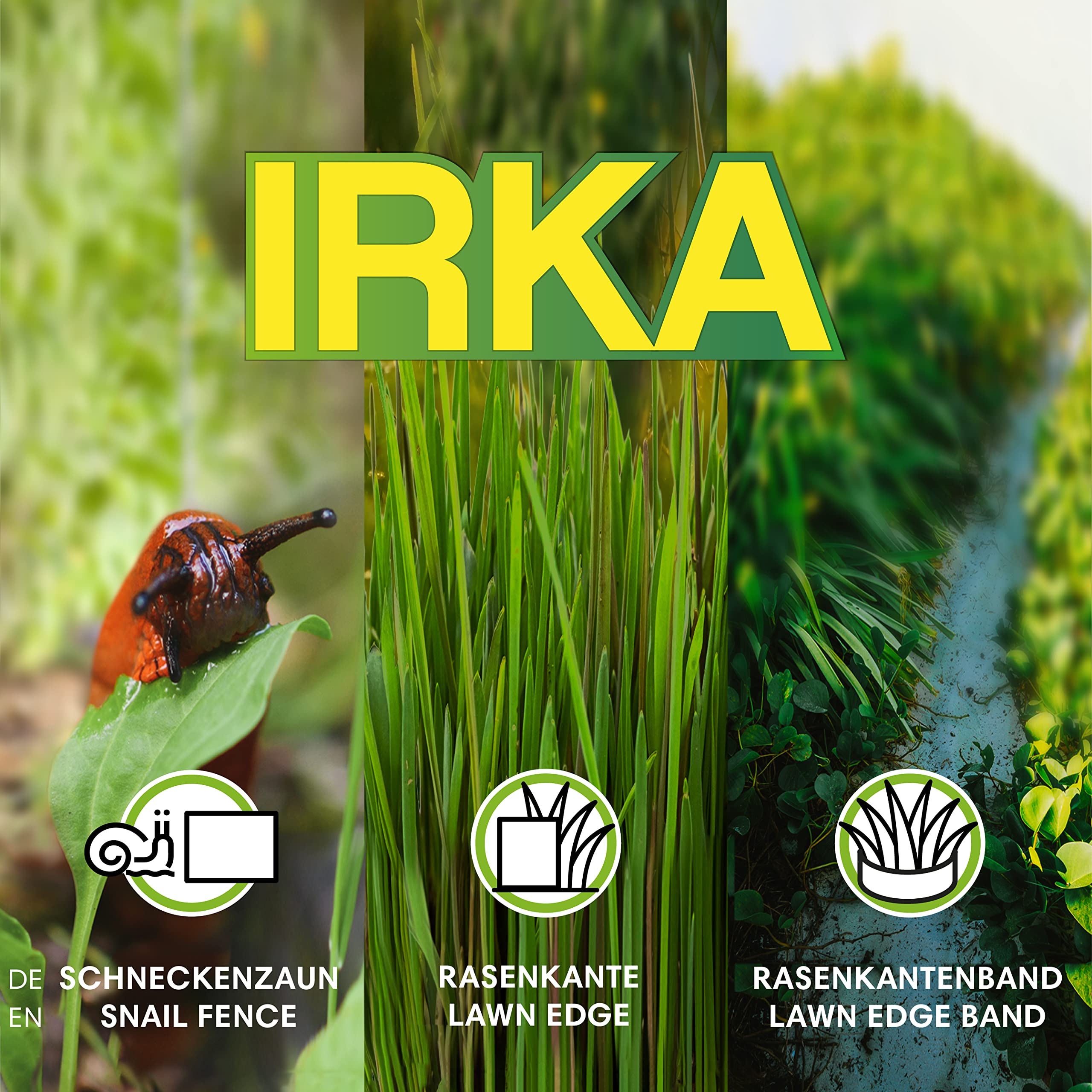 IRKA Schneckenzaun Typ2 Komplett-Set Alu Zink 25 x 0,05 cm | Beeteinfassung, 10x Seitenteil, 4X Eckverbinder
