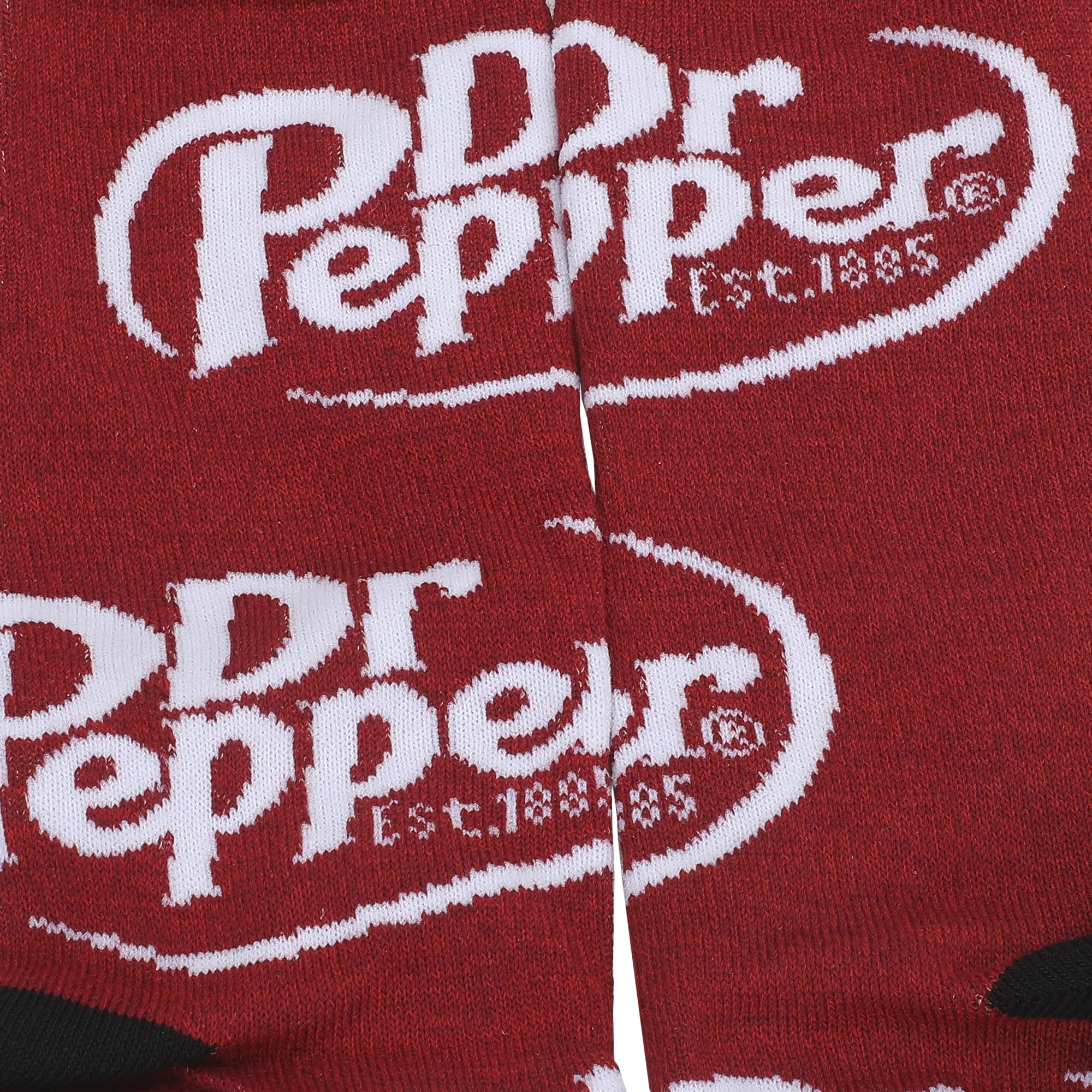 Bioworld Dr Pepper Variety Logos Men’s 5-Pair Pack Casual Crew Socks