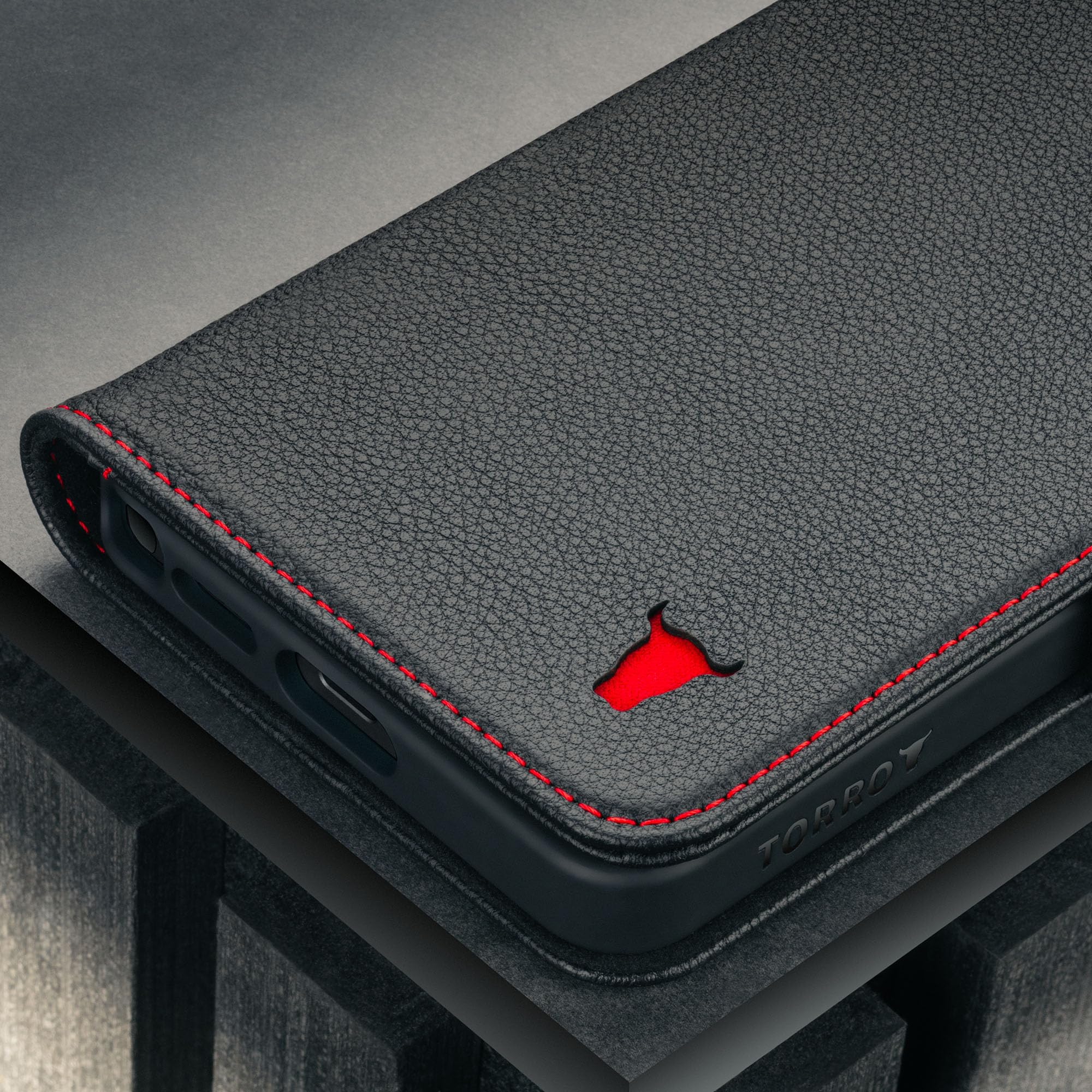 TORRO Hülle kompatibel mit Samsung Galaxy S26 Ultra 5G 2025 - Premium Leder Hülle mit Standfunktion und Kartenfächern (Schwarz)