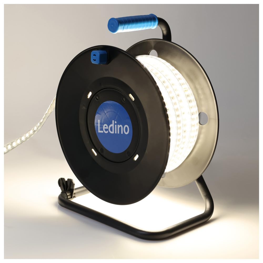Ledino LED-Lichtband Wickede 25 m neutralweiß 4000K – 32.500 lm, 600W, 180 LEDs/m, IP65 – Hochleistungs LED-Lichtkette für Baustellen, Events, Hallen & Außenbereiche, professionelle Beleuchtung