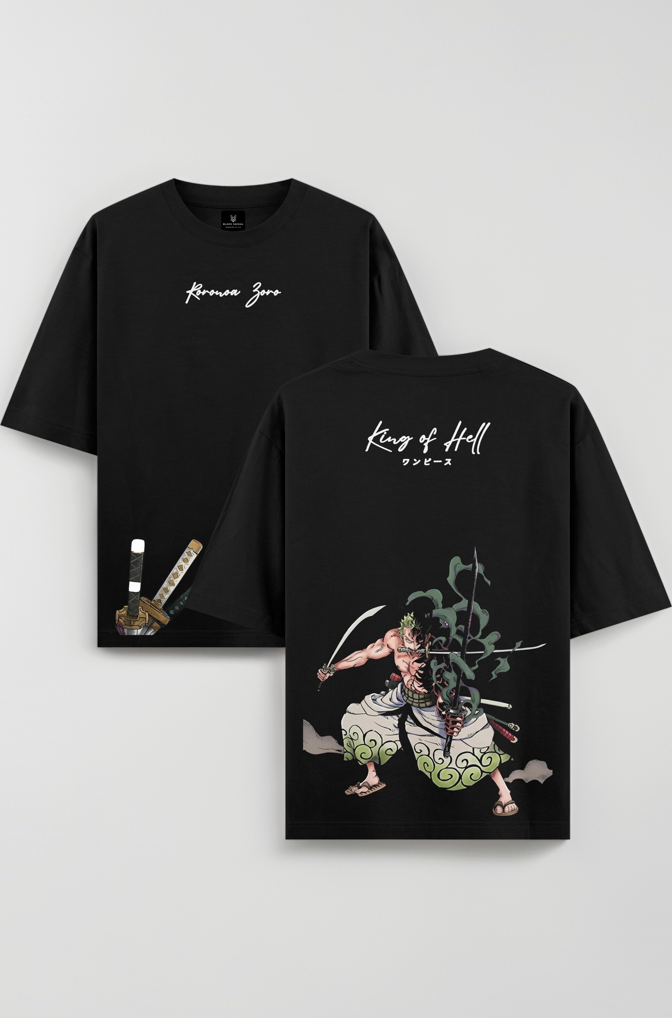 Buy Black Jackal | Premium Oversized Unisex T-Shirt | Roronoa Zoro