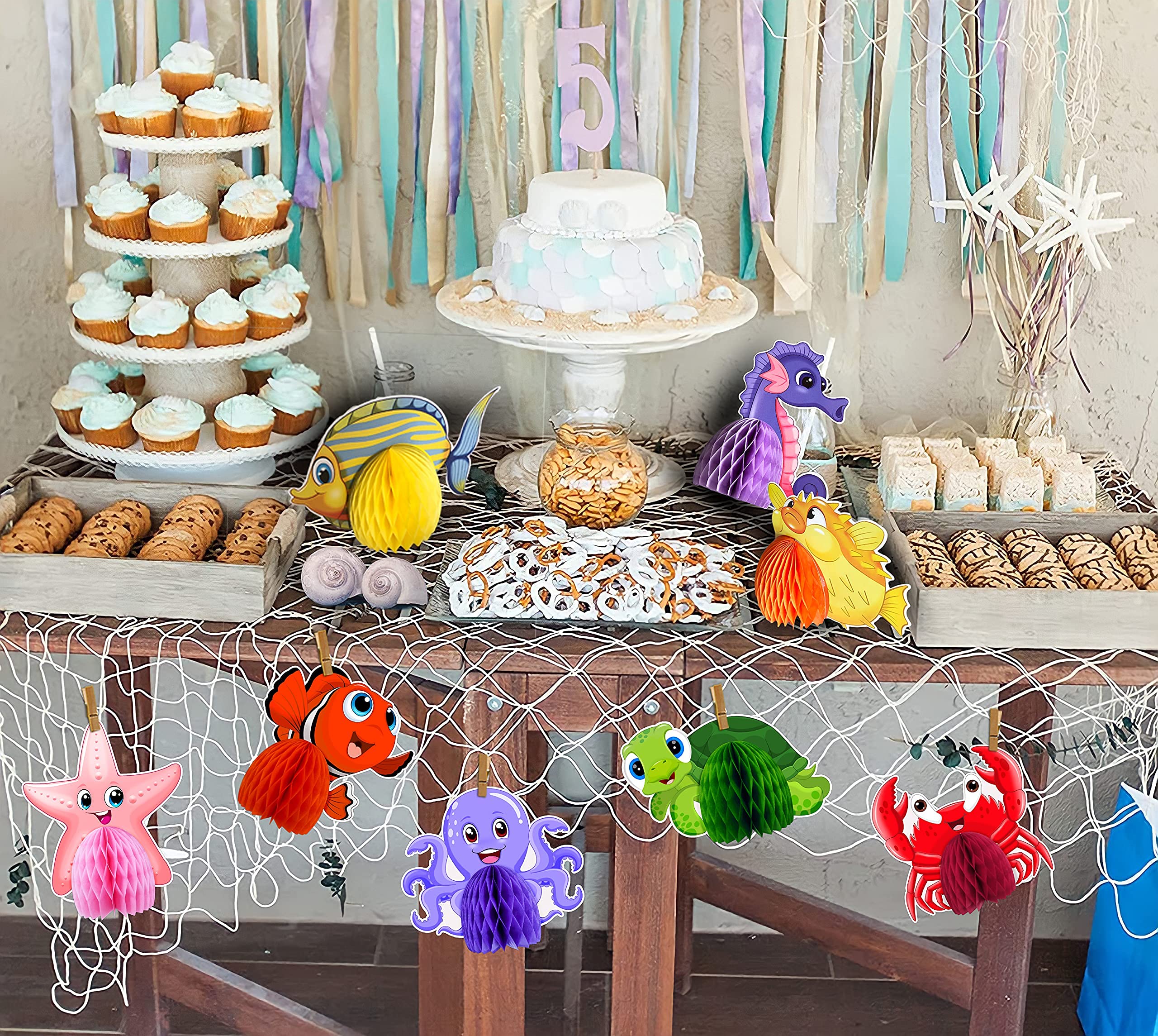 12 Pieces Sea Animal Centerpiece Under the Sea Party