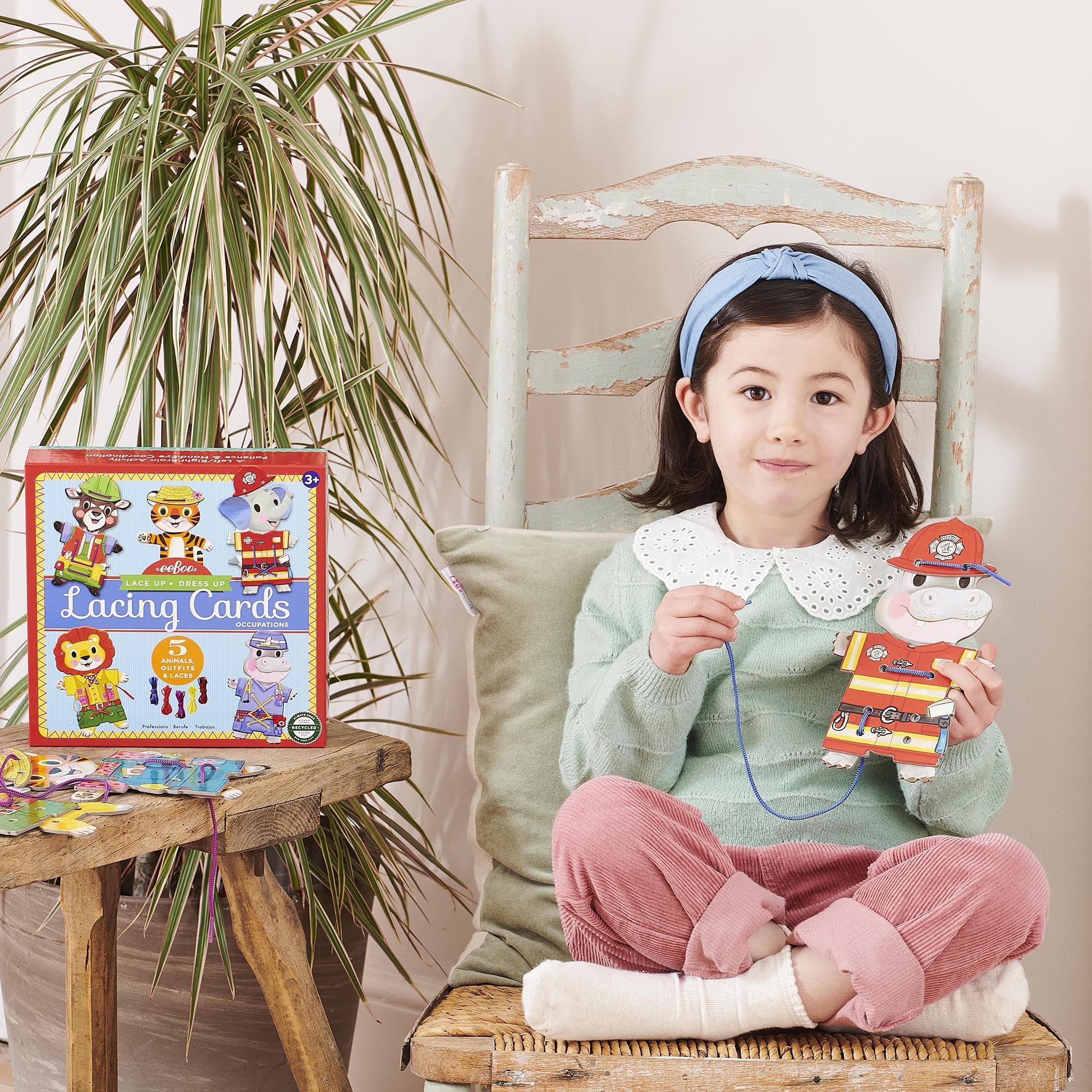 Art For Preschoolers EeBoo: Dress Up Lacing Cards: Occupations - Set Of ...