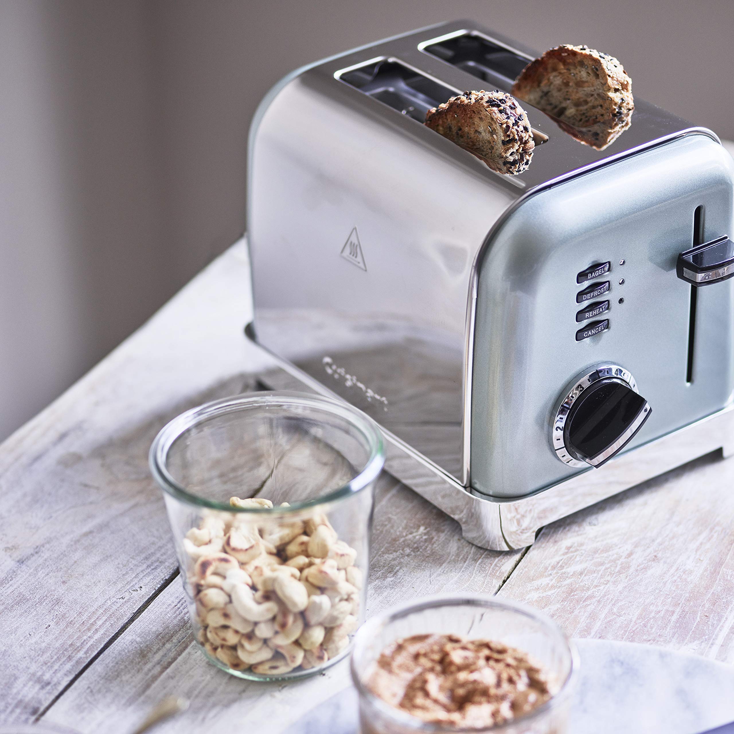 Cuisinart Toster z 2 kromkami | szerokie rowki, idealne do grubego chleba i pączków, 6 poziomów opiekania oraz rozmrażania, wysoka dźwignia podnosząca, dostępny czajnik pasujący do pistacji