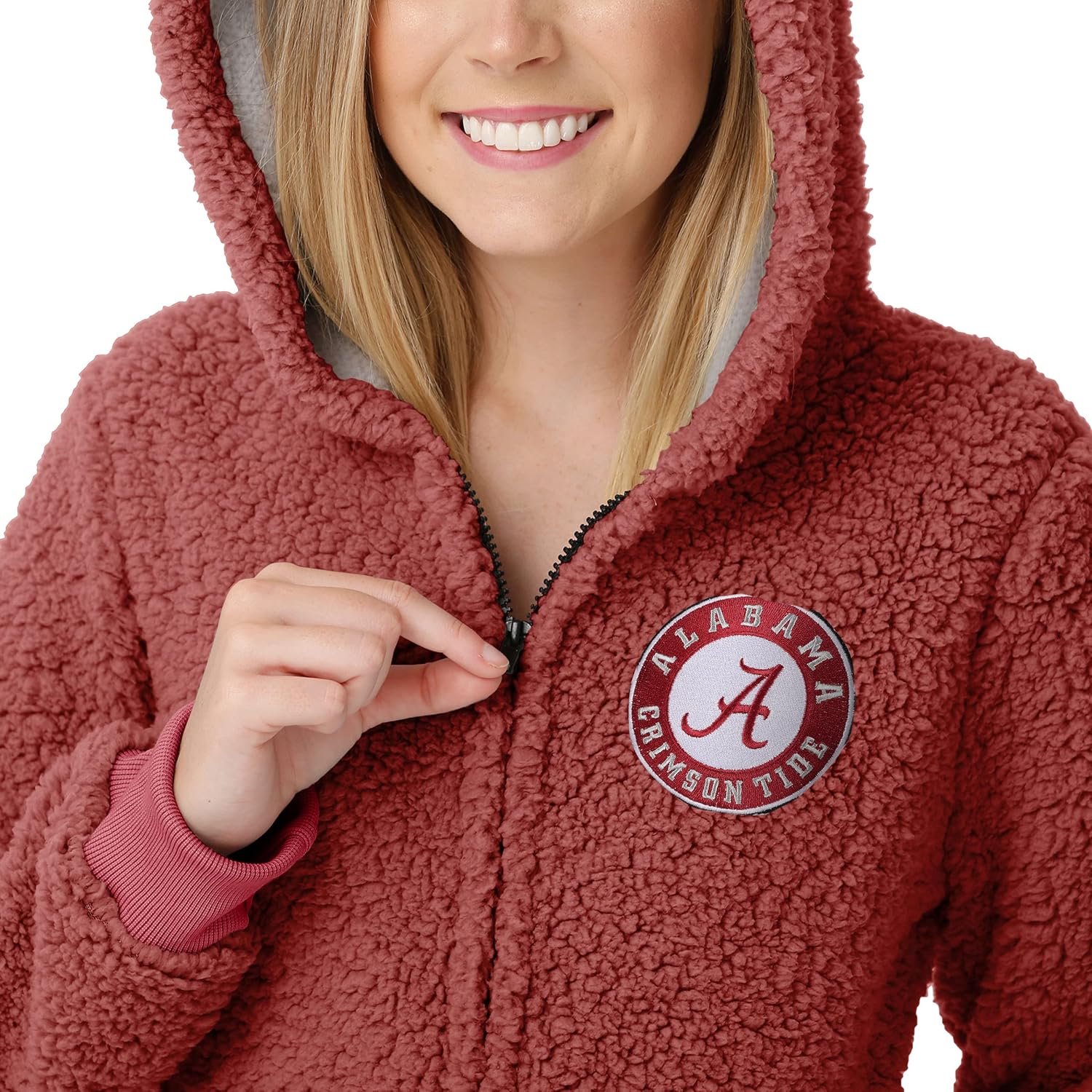 FOCO NCAA womens Ncaa College Team Logo Sherpa Onesie One Piece Lounge Pajamas - Image 3