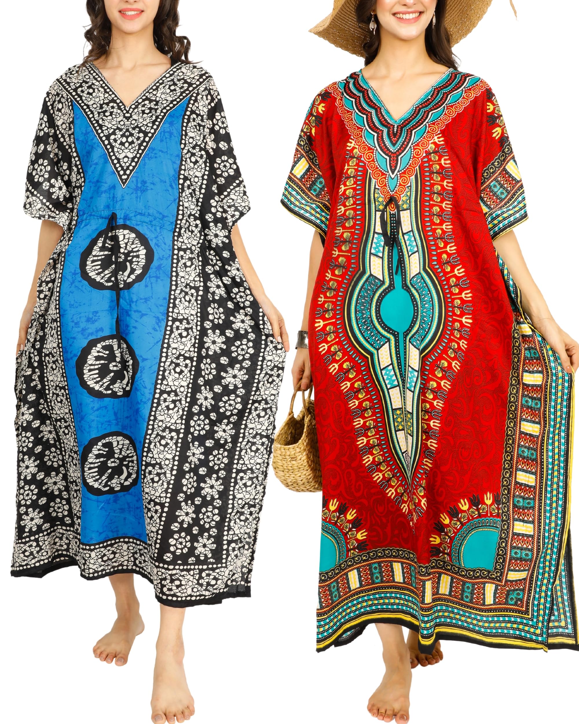Kaftans de mujer estilo dashiki africano ideal para la playa y eventos 8