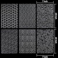Vista 2 de Ocmoiy 6 Pack Fondant Texture Sheets Floral Cake Impression Mats Rose Vine Lace Fondant Embossing Molds for Cake Decorating, Chocolate, Gum Paste