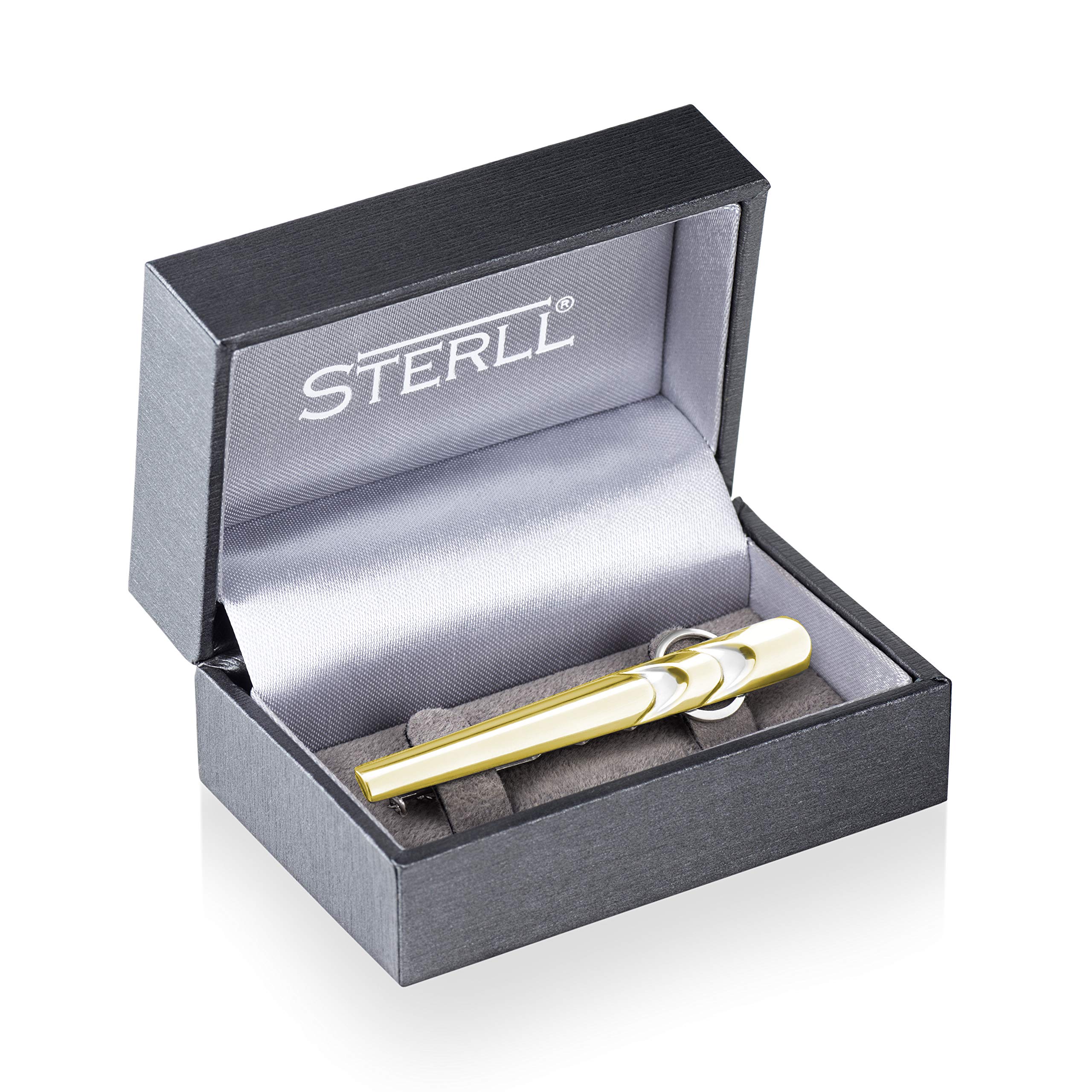 Herren Krawattennadel Aus Vergoldetem 925 Silber Mit Kette