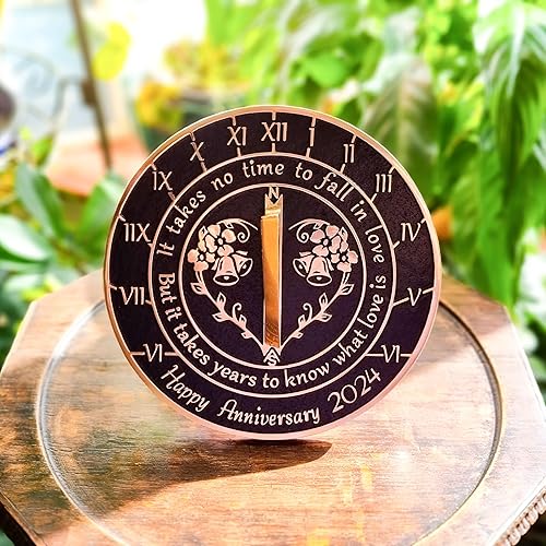 Miniatura 8 de Regalo de reloj de sol de aniversario para cualquier aniversario de boda en 2024  What Love is  Decoración del hogar de metal reciclado o idea de