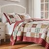 Greenland Home Oxford 100% Cotton Quilt Set, 2-Piece TwinXL, Red