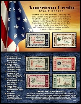 American Coin Treasures American Credo United States Postage Stamp Series