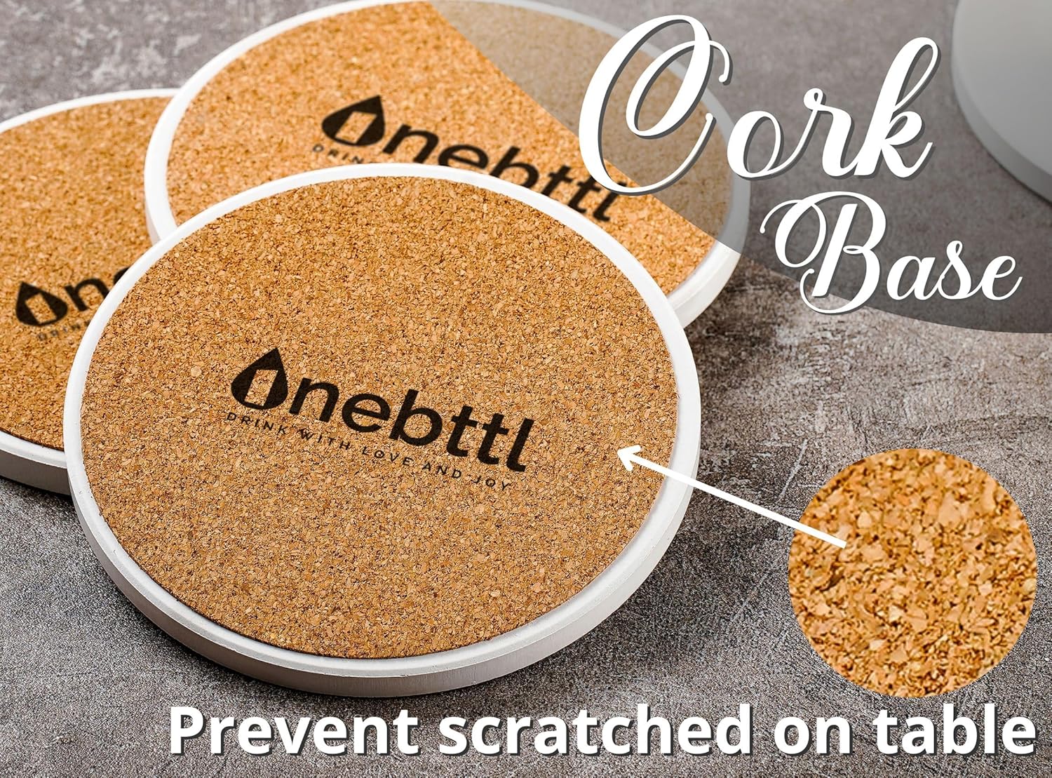 Moose Gifts, Ceramic, Set of 6, with Gift Box, Absorbent with Cork Base, Home Decor for Family, Housewarming, Thanksgiving, Birthday and Christmas - Moose - Image 3