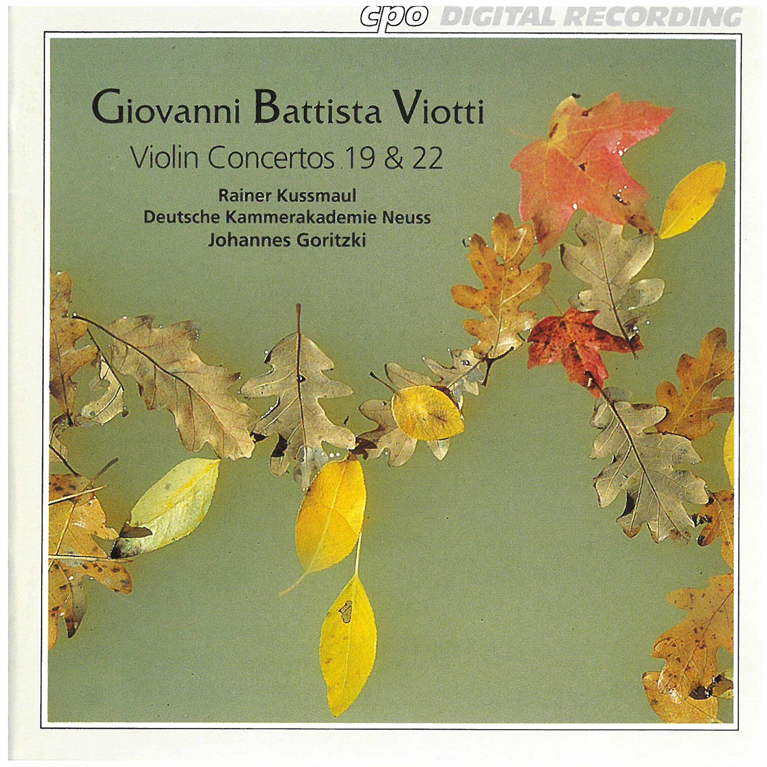 Viotti: Violin Concertos Nos 19 & 22