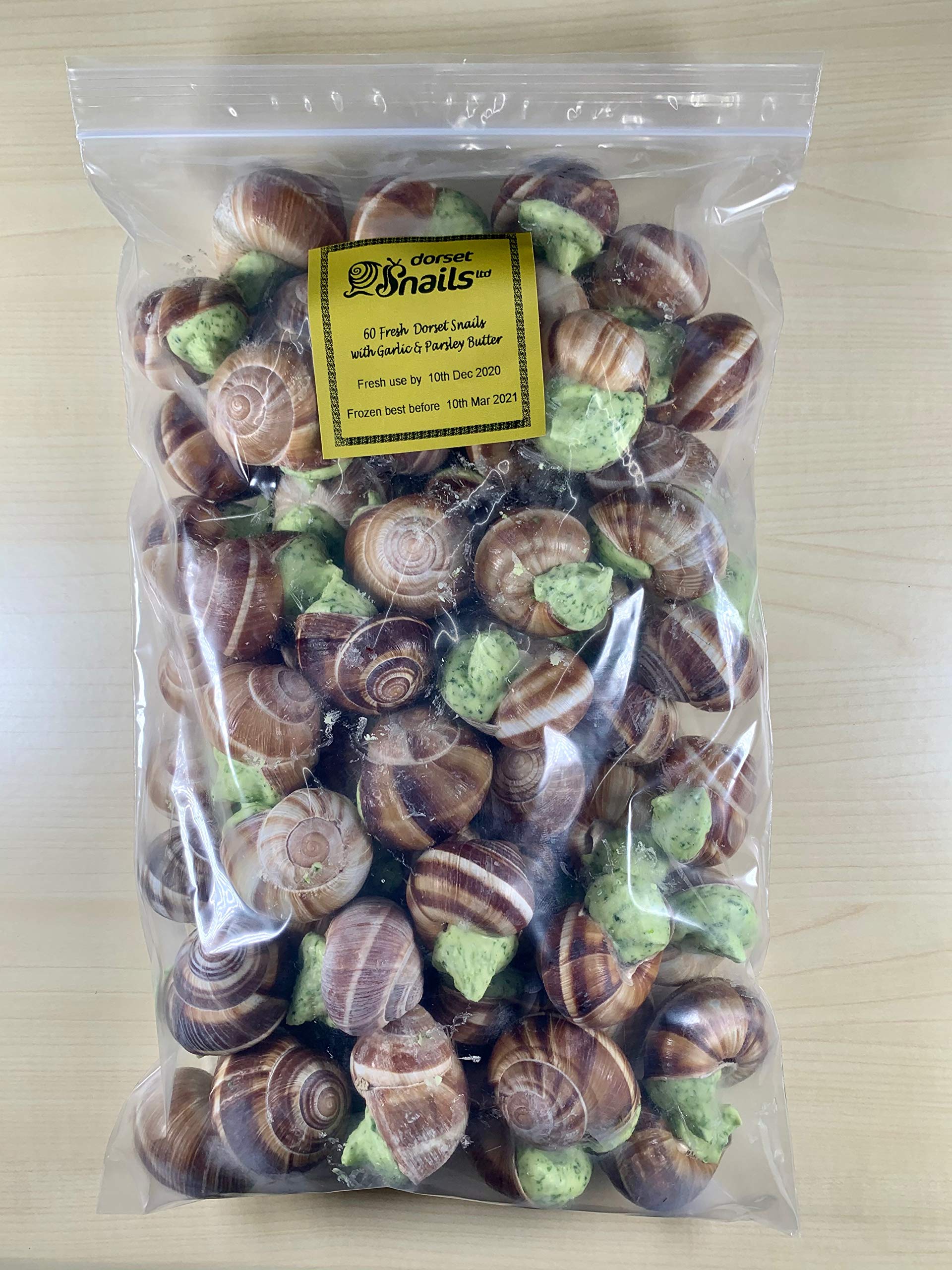 Buy 60 Fresh OvenReady Dorset Snails (Escargot) with Garlic & Parsley