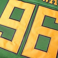 Vista 7 de Mighty Ducks 96 Charlie Conway 99 Adam Banks 33 Greg Goldberg Movie Hockey Jersey Blanco Verde Negro, verde, blanco