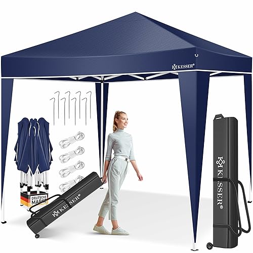 KESSER® Pavillon Faltpavillon 3x3m | Pop-Up Gartenpavillon Höhenverstellbar Stabil Wasserdicht
