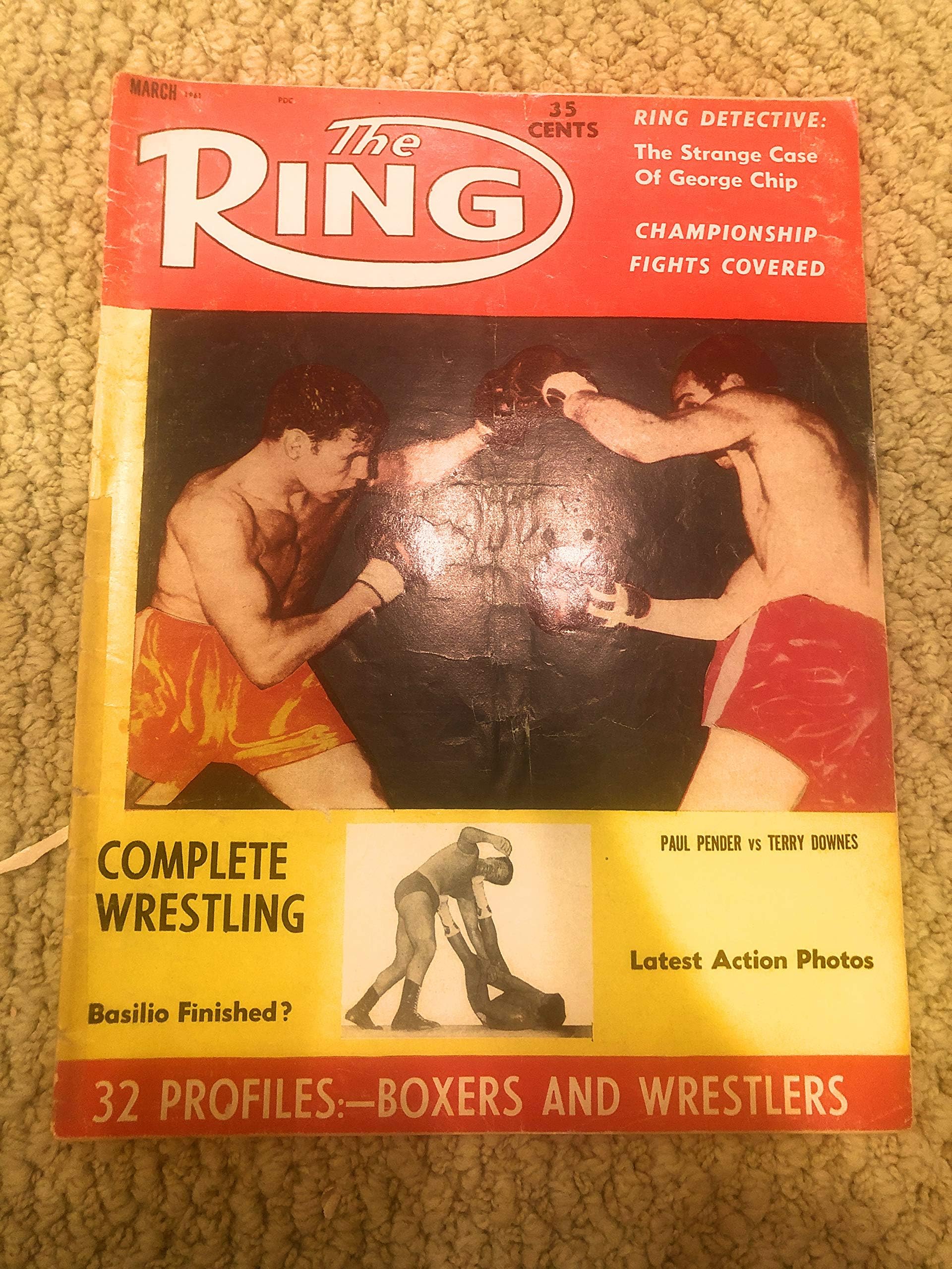 Paul Pender vs Terry Downes The Ring March 1961 Magazine