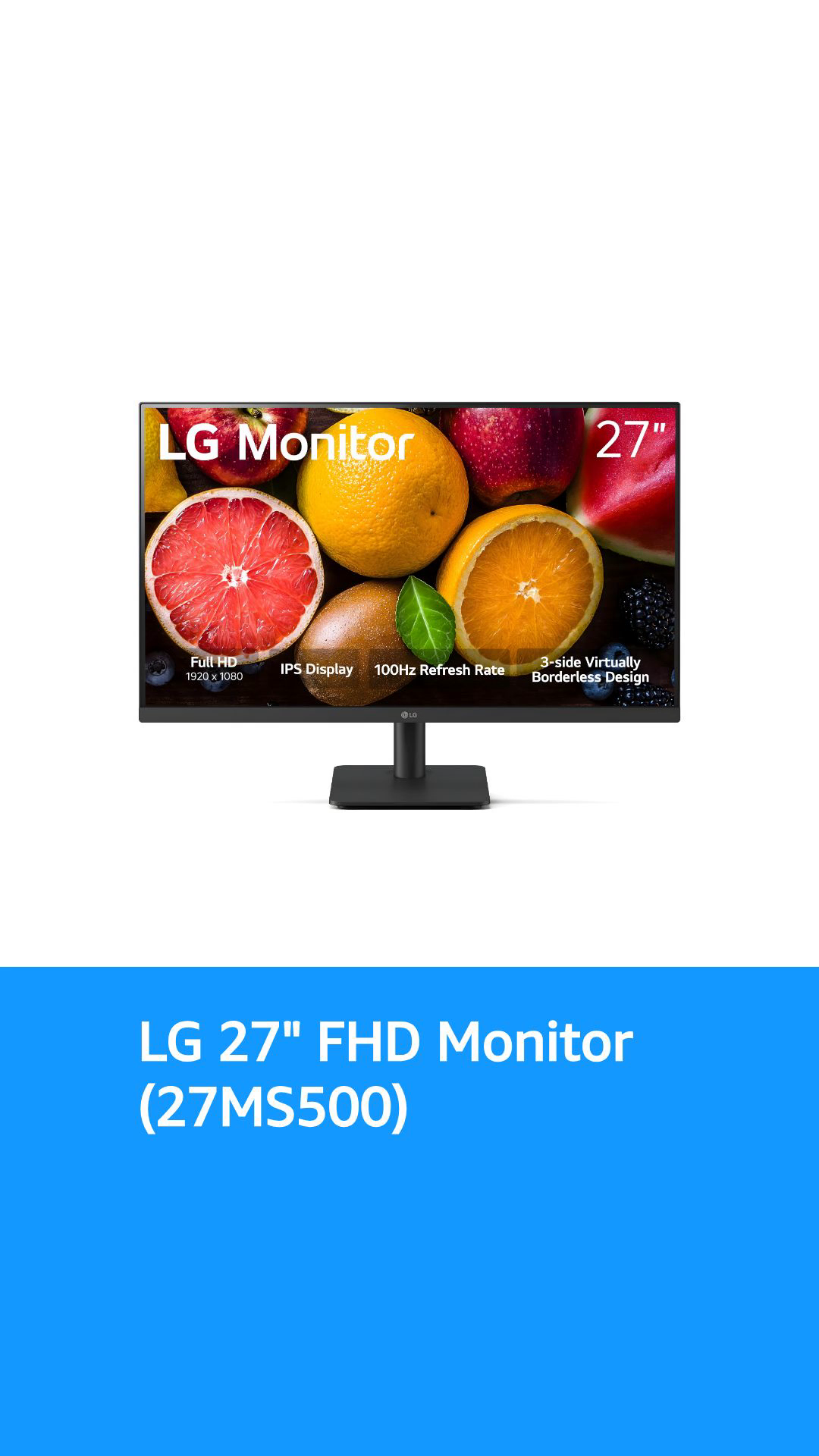 LG FHD Monitor (27MS500) - Smooth, Comfortable Viewing