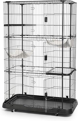 Vista 4 de Prevue Pet Products Jaula especial para gatos de 4 niveles, Negro