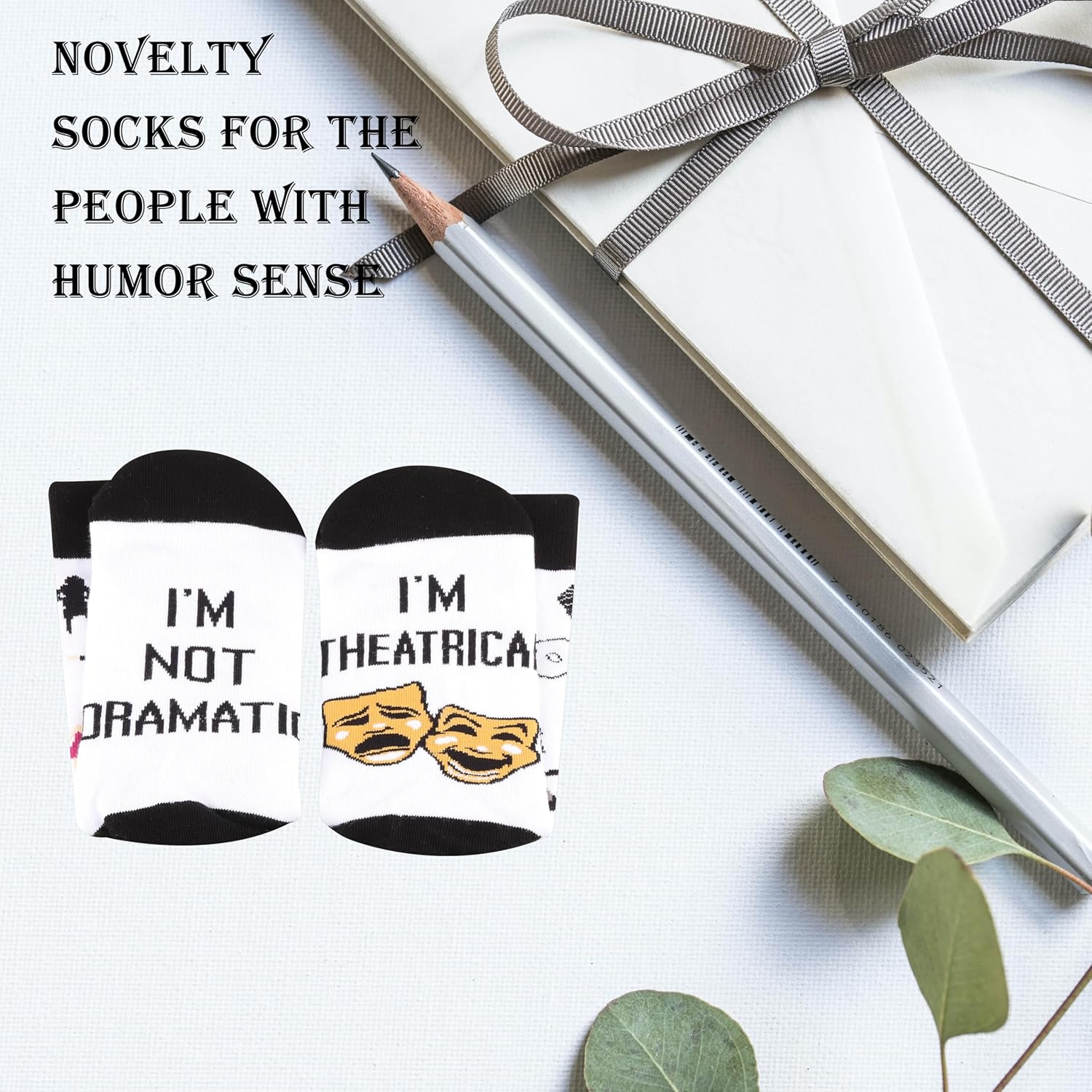 Musical Gift I'm Not Dramatic I'm Theatrical Musical Theatre Gift Musical Socks for Musical Lovers (US, Alpha, One Size, Regular, Regular, I'm Not Dramatic) - Image 5