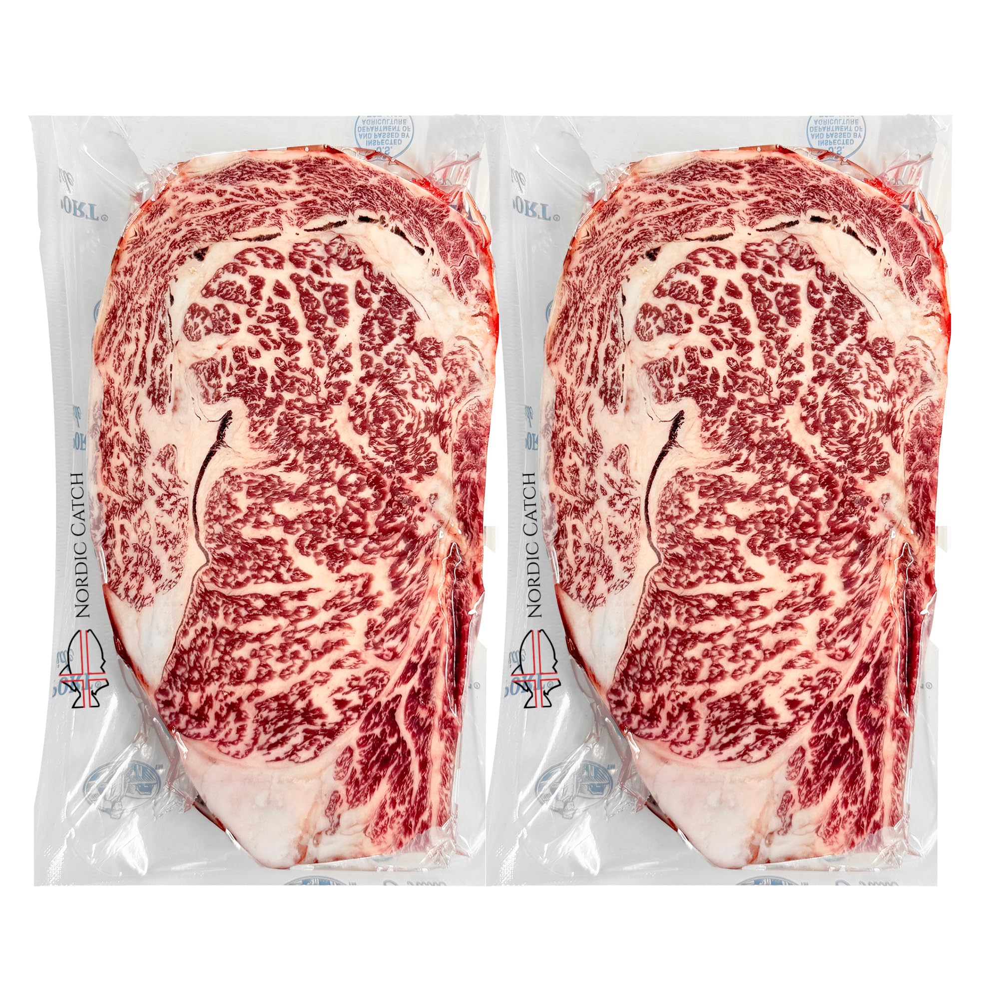 Nordic Catch Grade A5 Japanese Wagyu Steak Without Bone, Always Fresh Thick Cut, Skin-Packed 100% Authentic A5 Wagyu Steak from Kagoshima Reserve - Great Gift