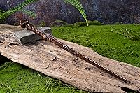 Vista 4 de Handicraftviet - Varita mágica de madera de corazón de 15 pulgadas, varita mágica para coleccionistas de brujería, regalo mágico para niños y Varita