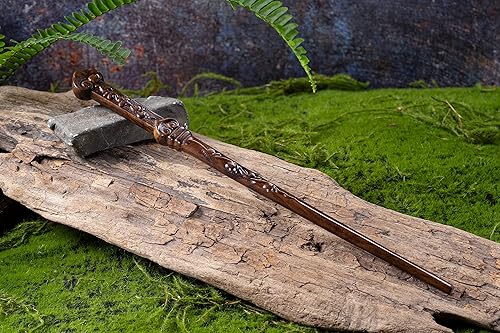 Miniatura 4 de Handicraftviet Varita mágica de madera, varita de bruja de madera auténticavaritas de madera de 15 pulgadas para brujería, varita mágica