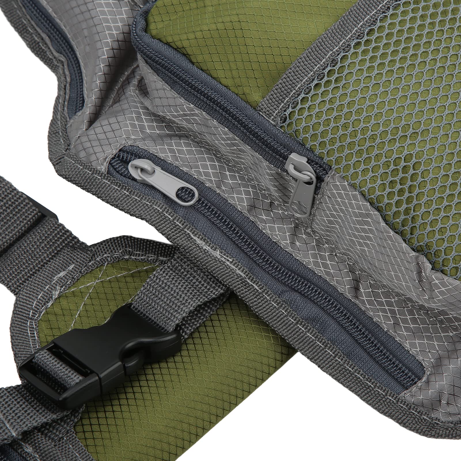 Alvinlite Gilet da Pesca per Uomo E Donna con Tasche, Pettorina Regolabile Gilet da Pesca a Mosca Leggero Gilet da Pesca di Grande capacità, Attrezzatura da Pesca(Verde)