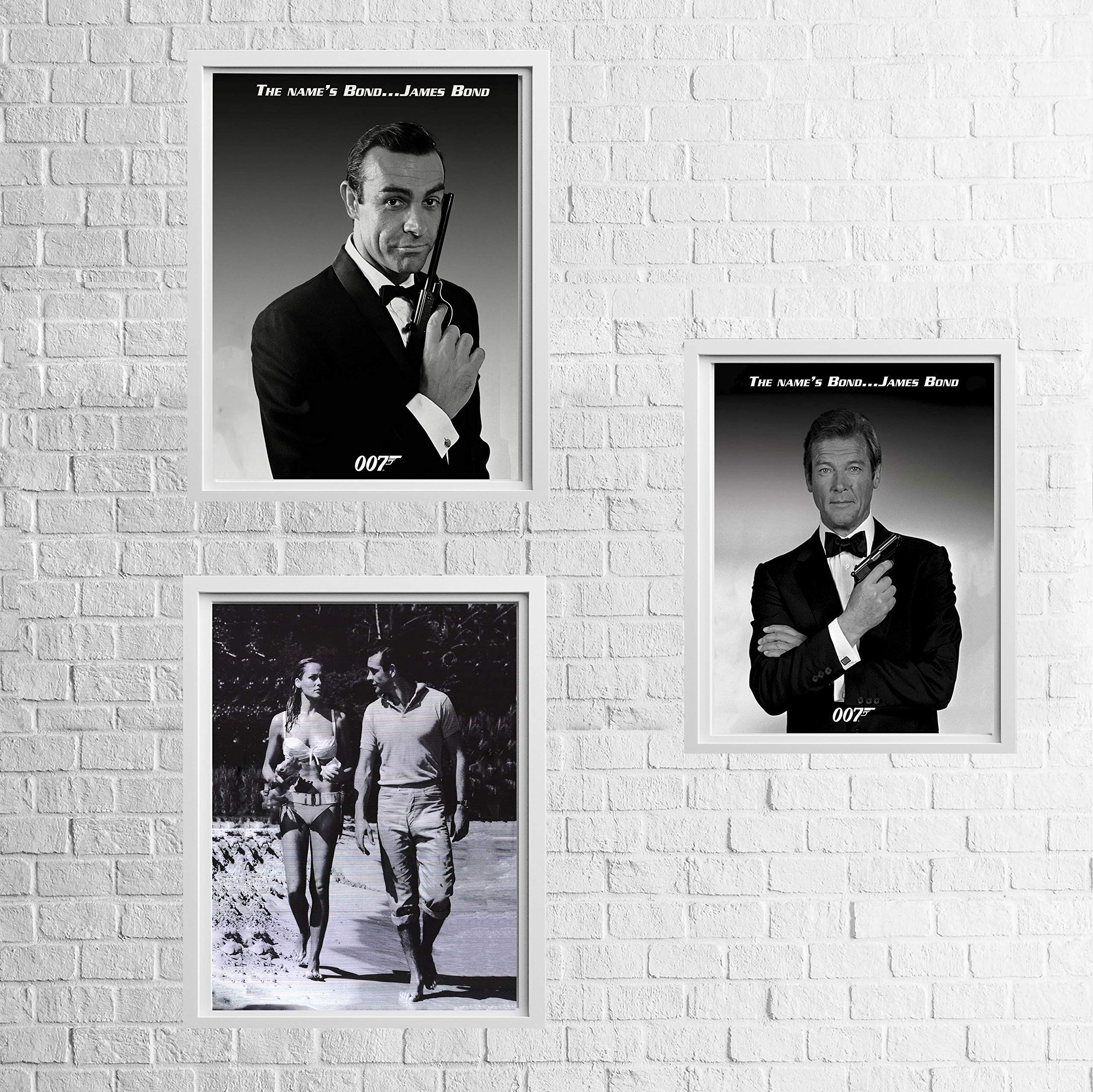 James Bond 007 Vintage Wall Art Trio Set8 x 10's"(3) Wall Photo