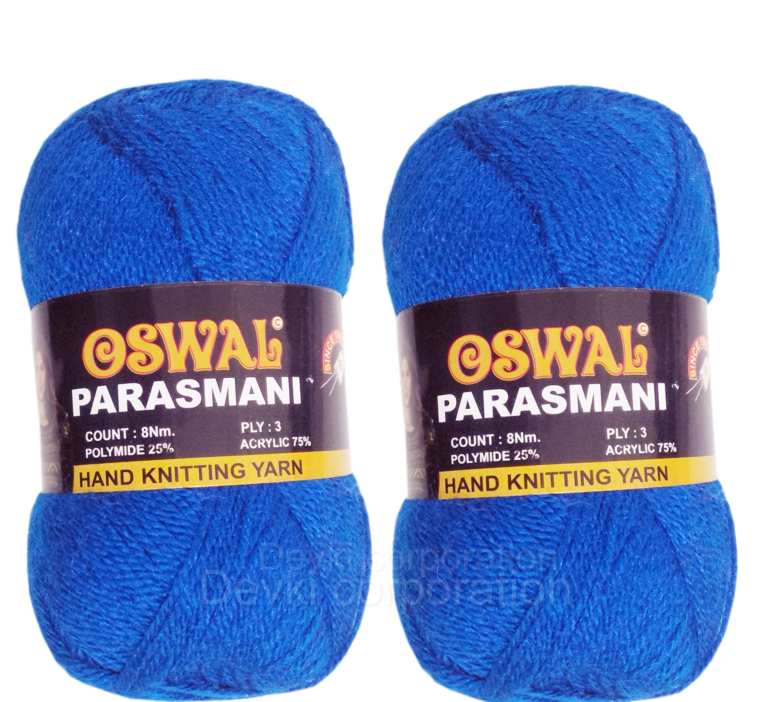 OSWAL PARASMANI Hand Knitting Yarn Wool | Beautiful Shade Wool/ Uun/ Thread  | Wool for Woolen