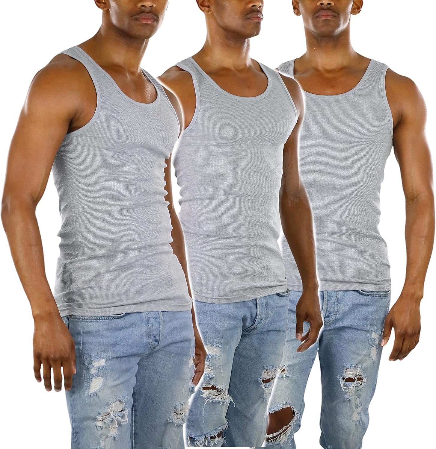 ToBeInStyle Men’s Long Muscle Tank Top Workout A-Shirt