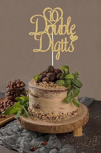 Miniatura 4 de Decoración para pastel de cumpleaños de 10 de doble dígito, decoración de cumpleaños de 10 años, decoración de cumpleaños de dos dígitos para niña