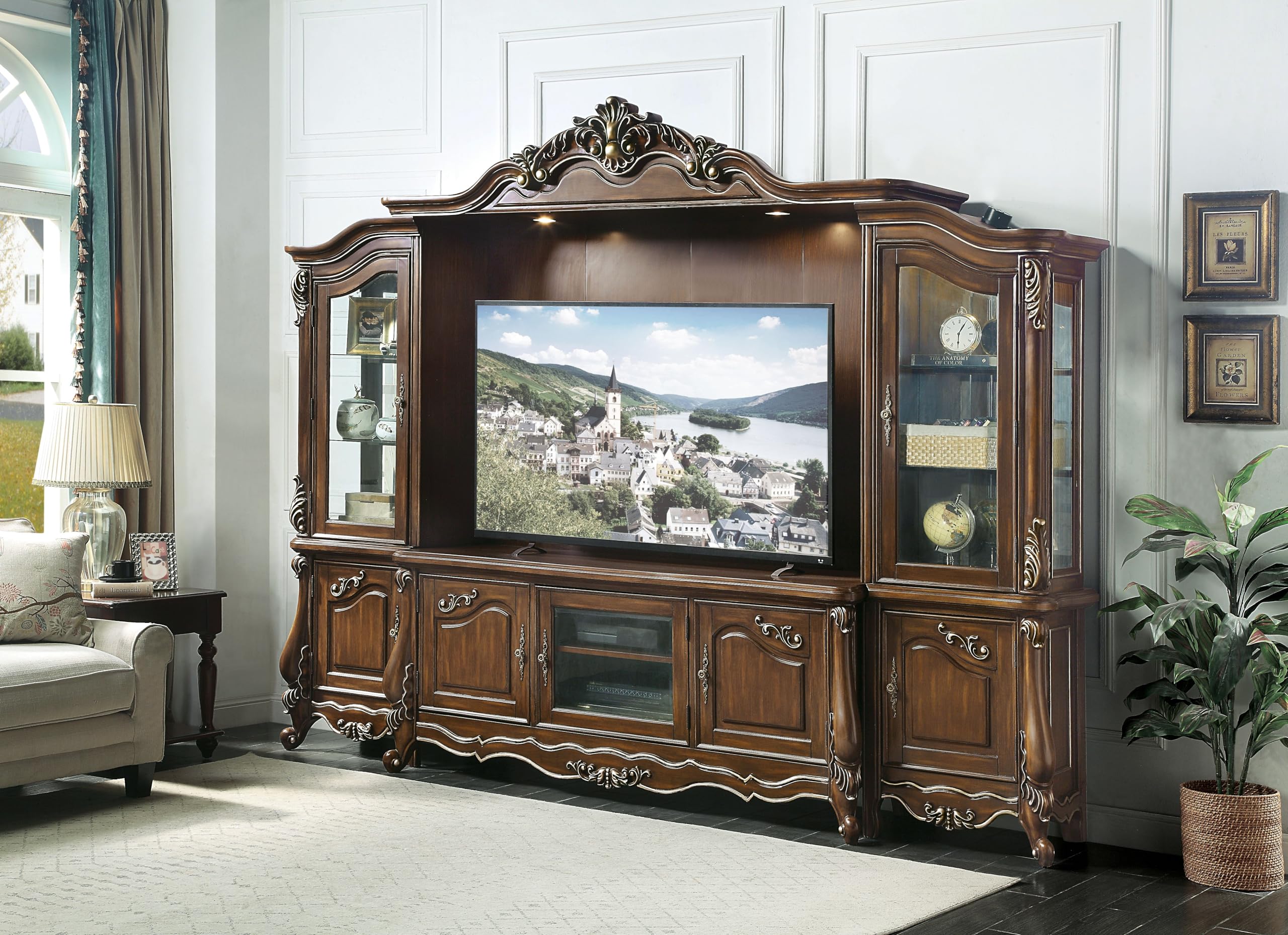Amazon.com: Acme Latisha Transitional Wooden Entertainment Center